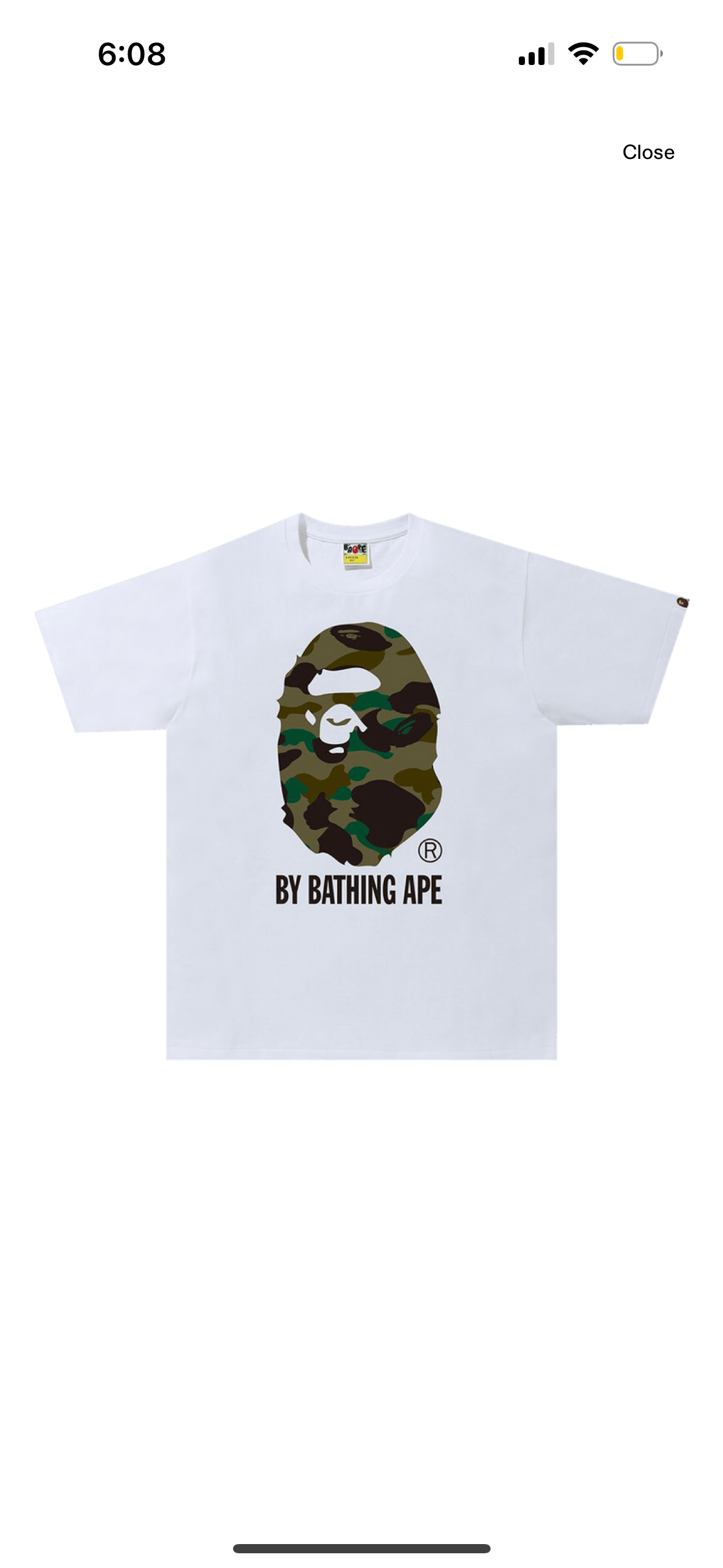 Bape Tee White/Camo (New)