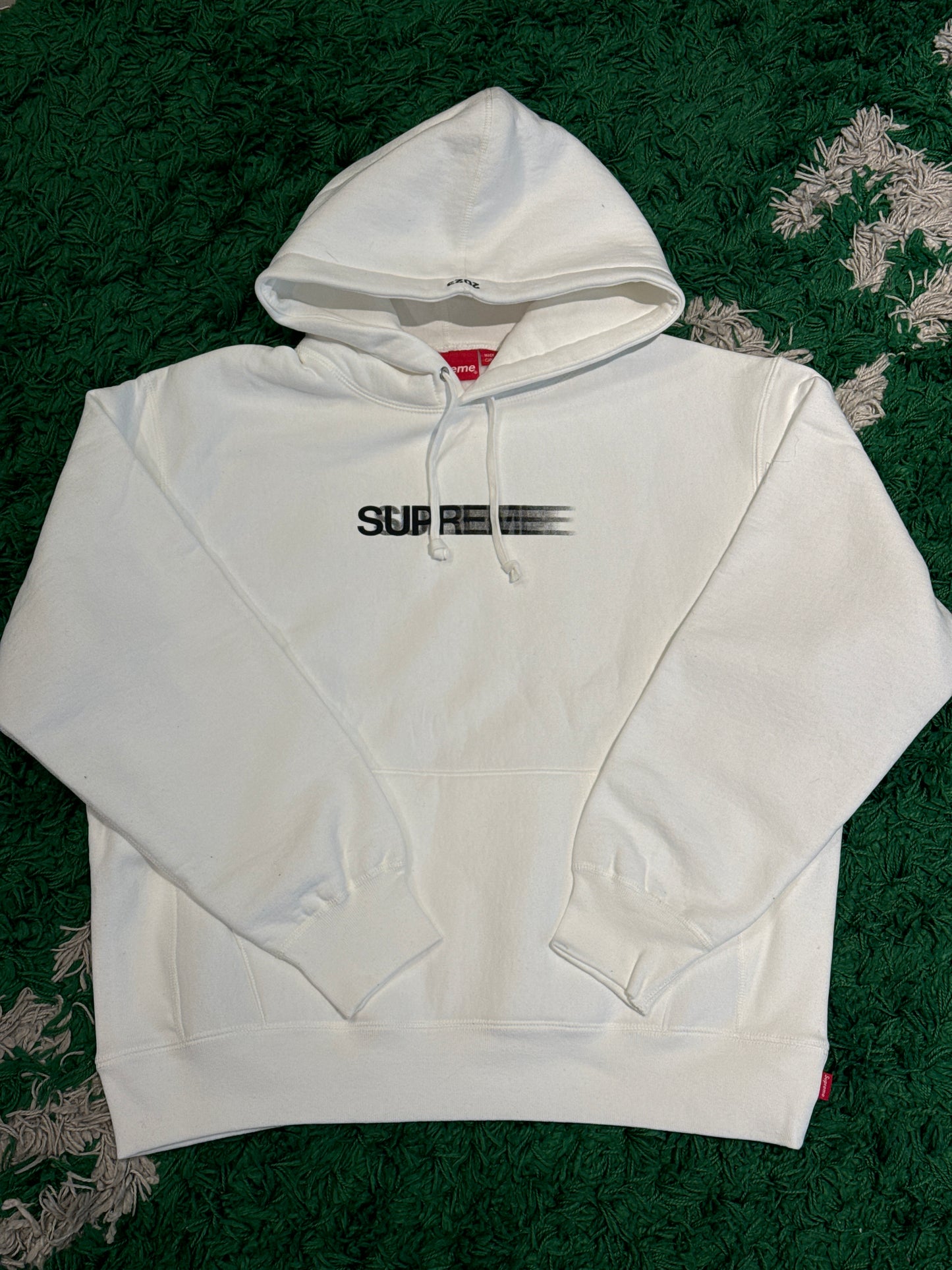 Supreme White Motion Logo Hoodie Size Small (New)