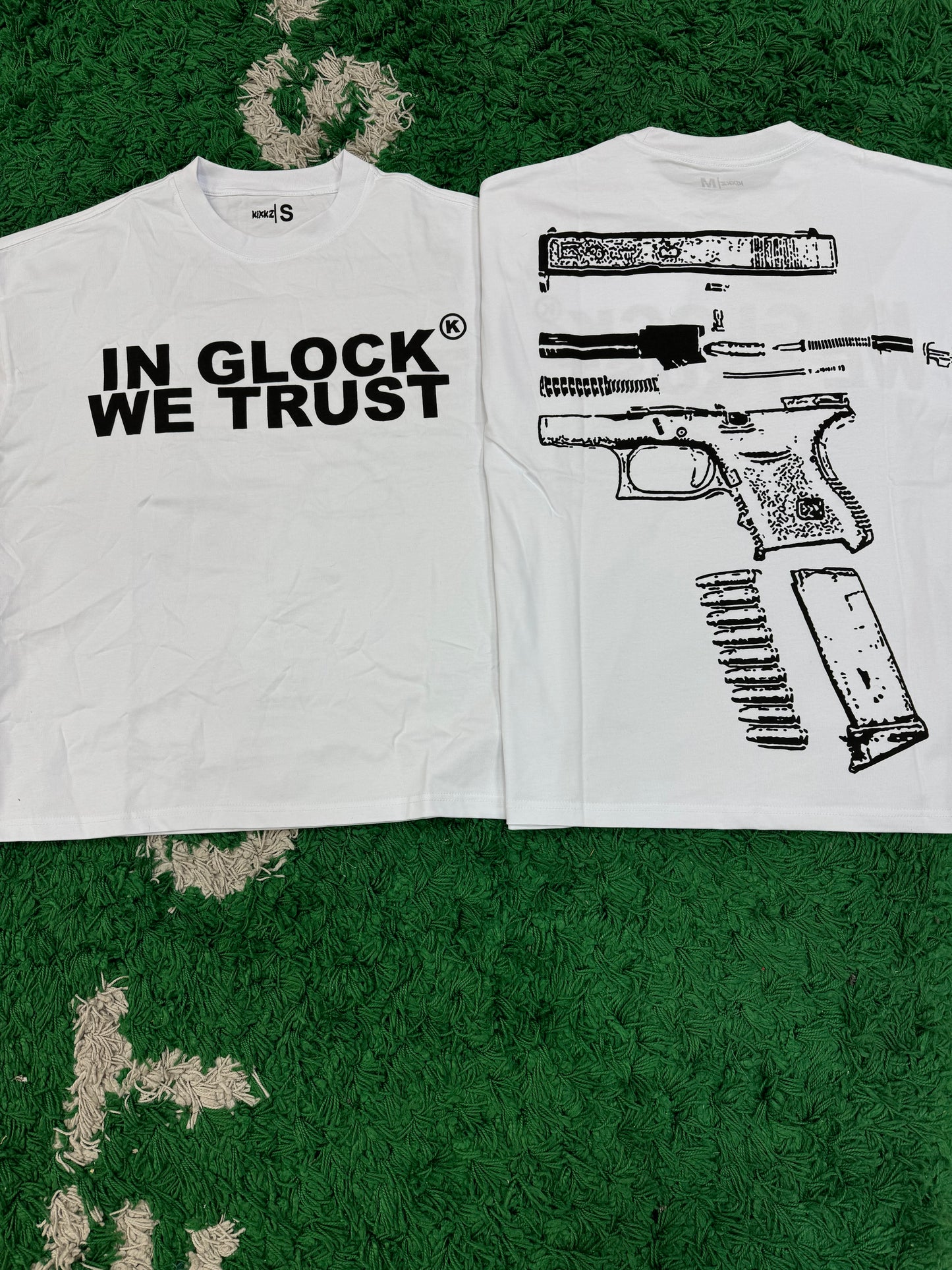 In Glock We Trust Tee White Black Size XLarge (New)