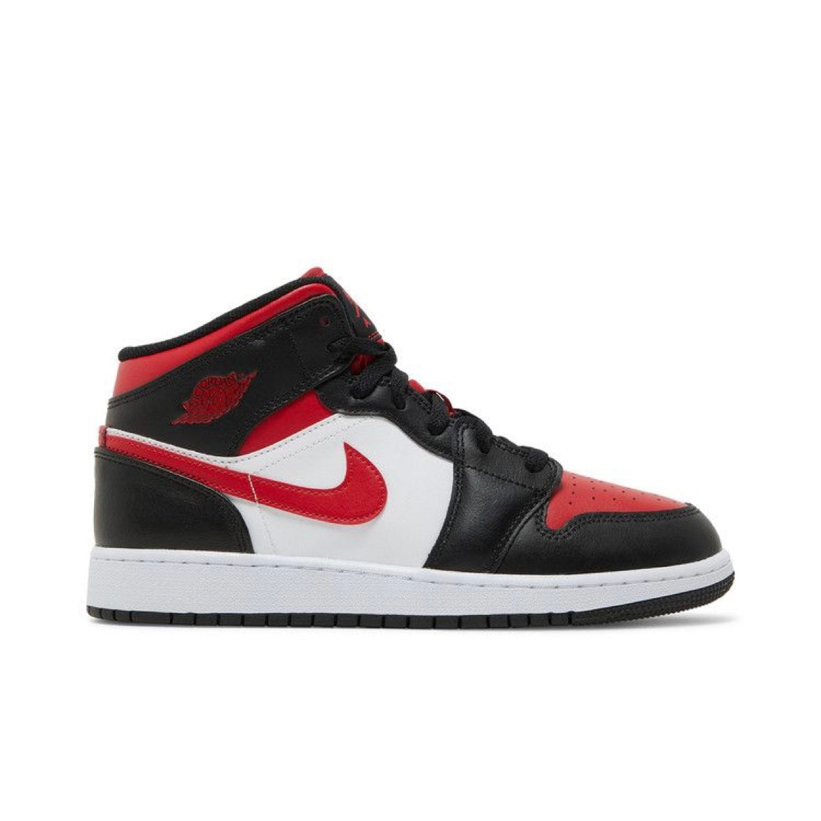 Jordan 1 Mid Black Fire Red Size 5.5Y (New)