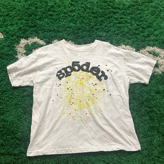 Sp5der Tee White Size XL (Worn) (Fits S)