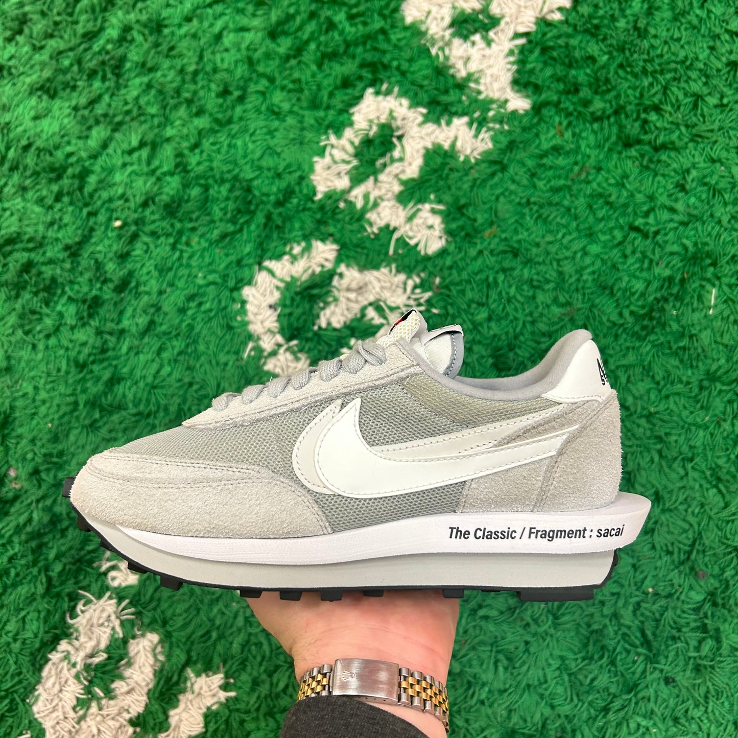 Nike Sacai Waffle Fragment Grey Size 8.5 (New)