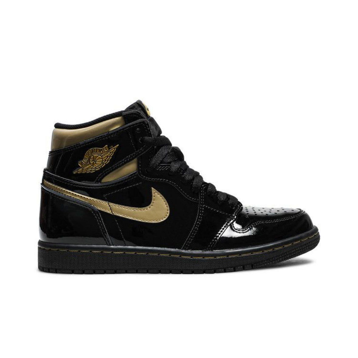 Jordan 1 High Black Metallic Gold (New)