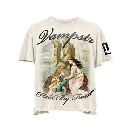 Vampstr Saved By Grace Tee White