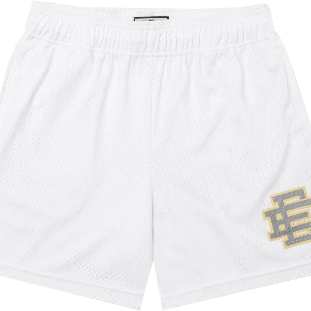 EE Shorts White Metallic Gold Size XL (New)