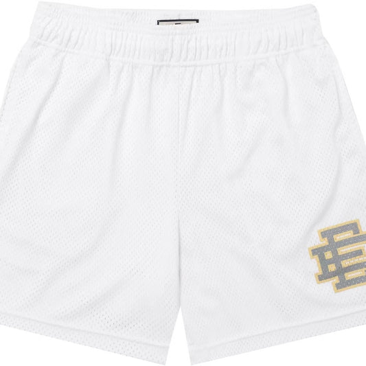 EE Shorts White Metallic Gold Size XL (New)