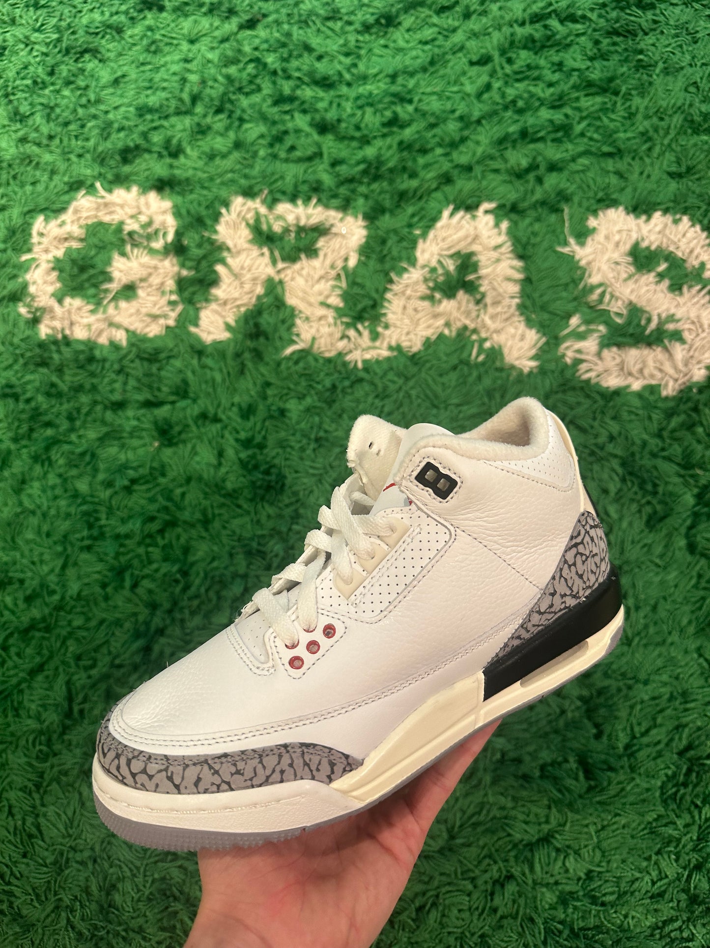 Jordan 3 White Cement Reimagined Size 6.5Y (New)