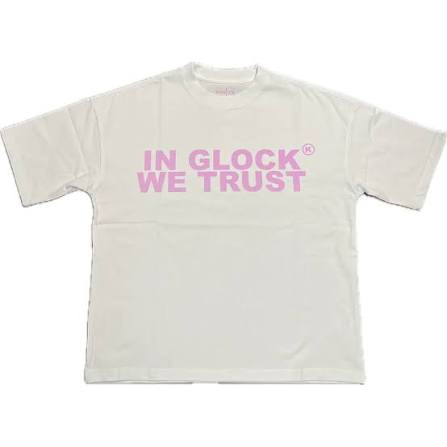 In Glock We Trust White Pink (Multiple Sizes) (Brand New)