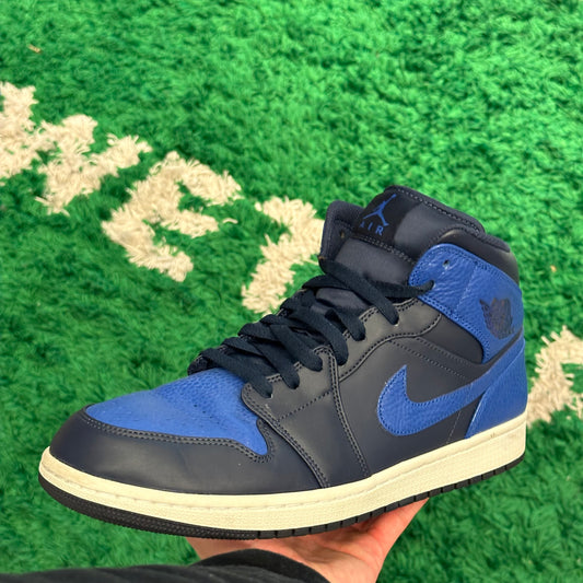 Jordan 1 Mid Obsidian Game Royal Size 11.5 (Used)