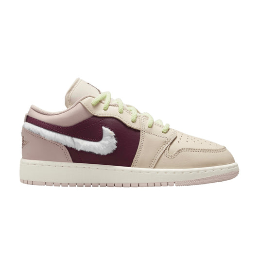 Jordan 1 Low Fur Swoosh Size 5Y (New)