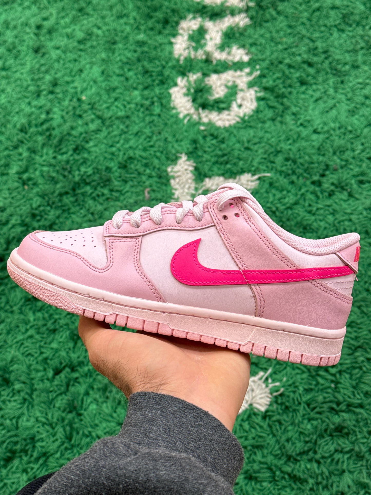 Nike Dunk Low Triple Pink Size 5y (New)