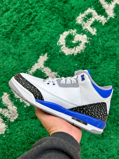 Jordan 3 Racer Blue Size 7Y (Worn Lightly)