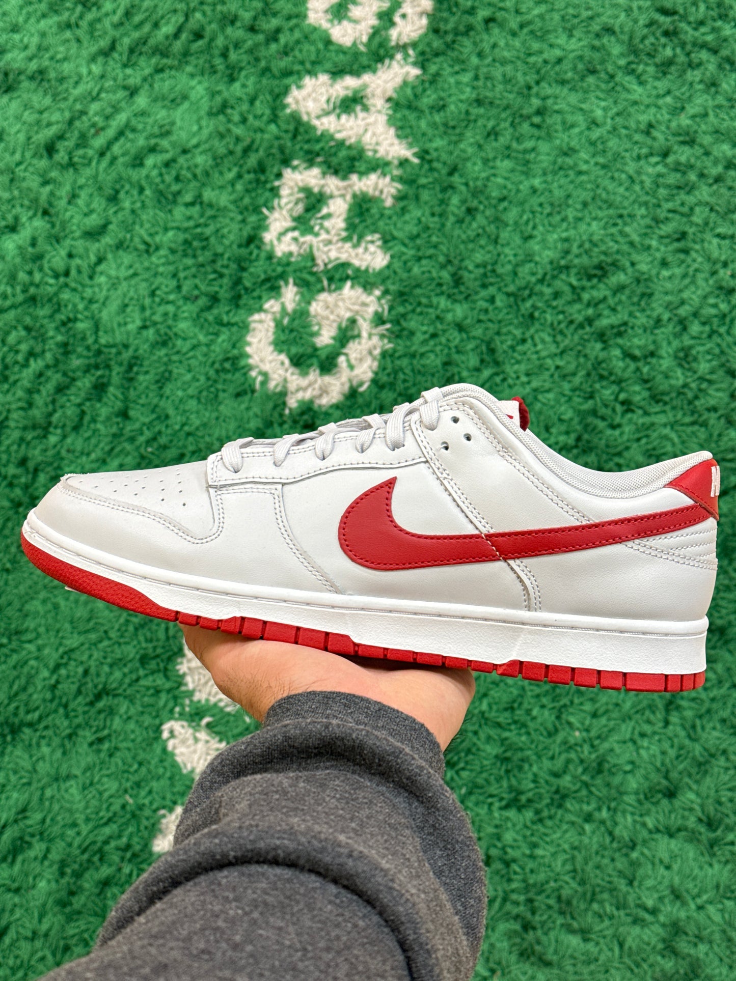 Nike Dunk Low Vast Grey Red Size 10 (New)