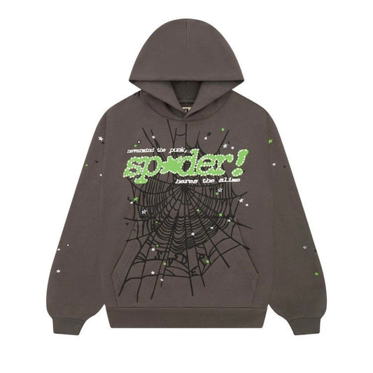 Sp5der Punk V2 Hoodie Slate Grey