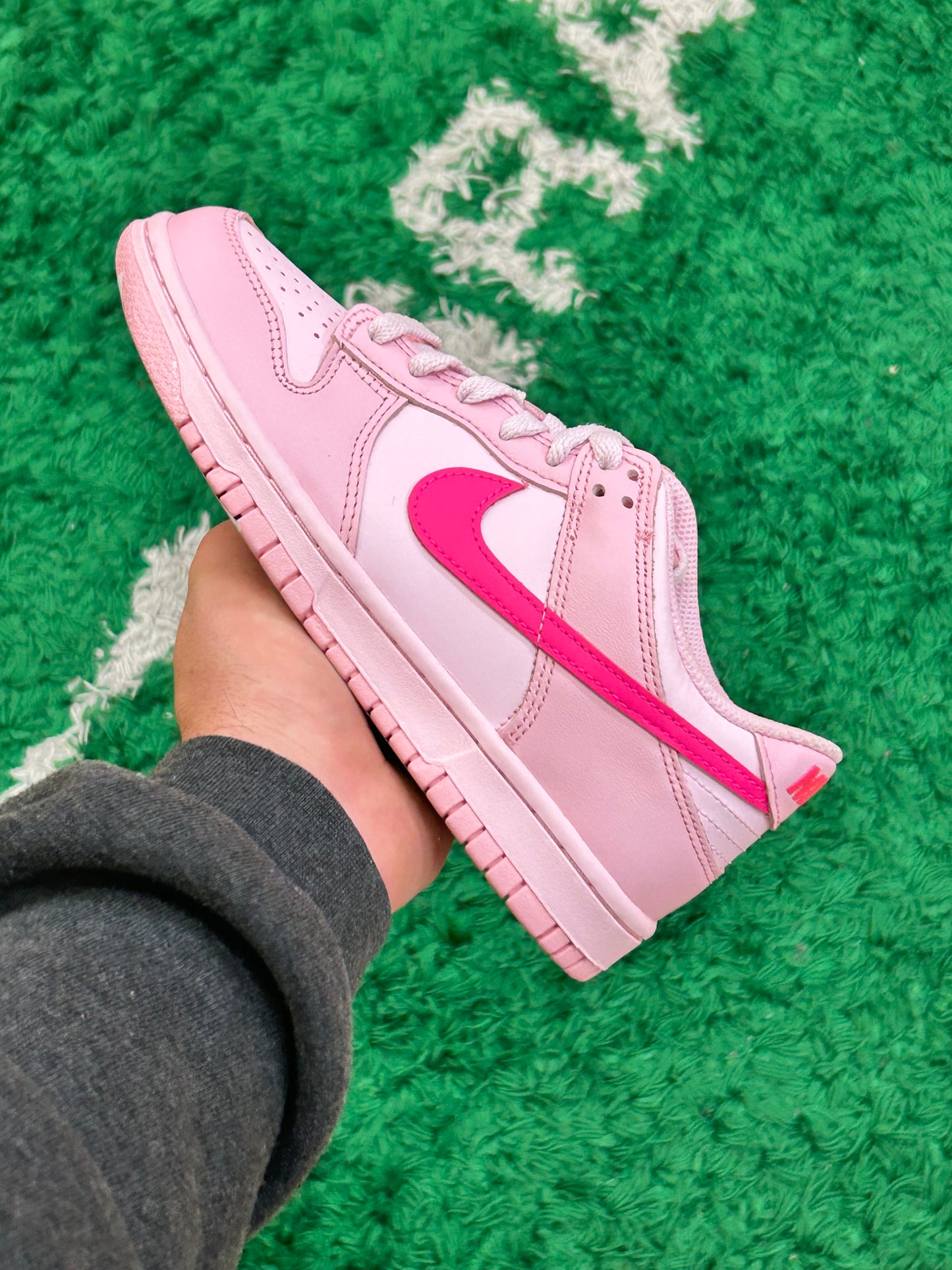 Nike Dunk Low Triple Pink Size 7Y (New)