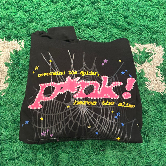 Spider Hoodie Black And Pink Size M (Worn)