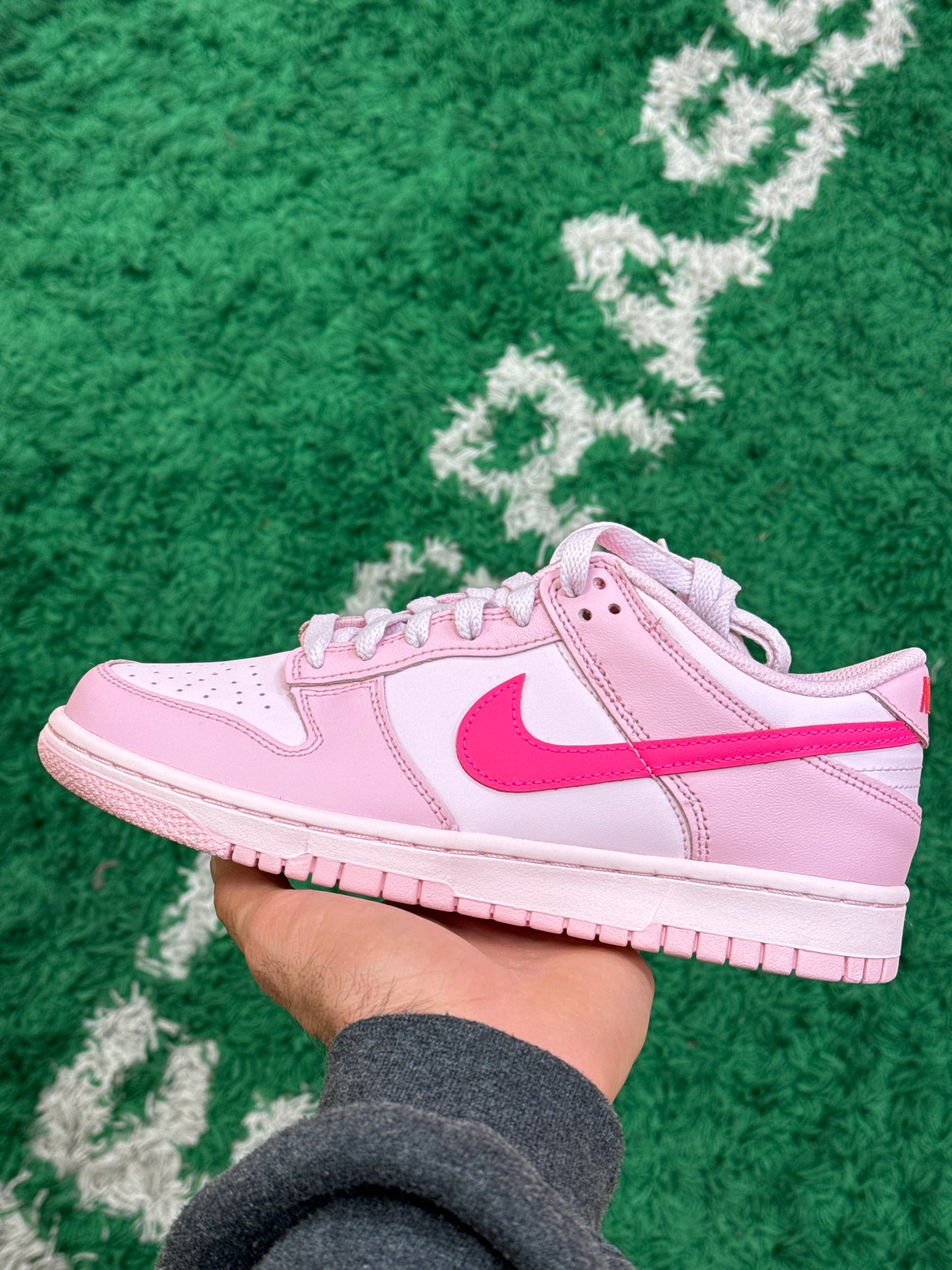 Nike Dunk Low Triple Pink Size 6y (New)