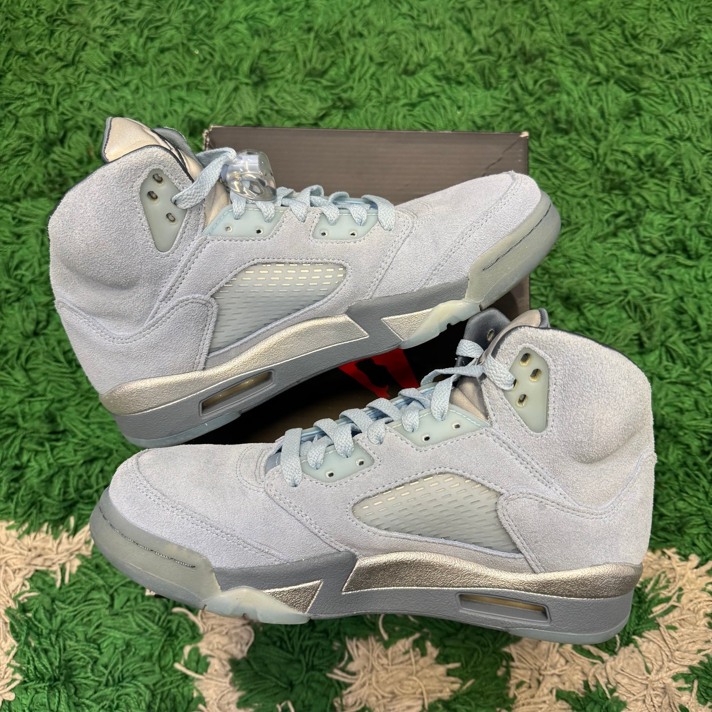 Jordan 5 Blue Bird Size 8w 6.5Y (Lightly Worn)