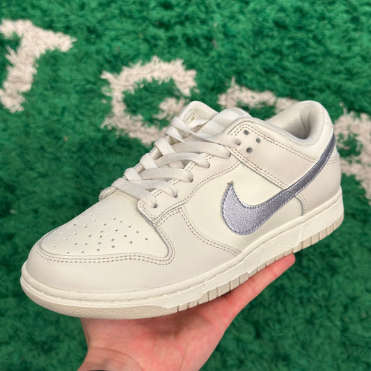 Nike Dunk Low White Silver Size 8W/6.5Y (New)