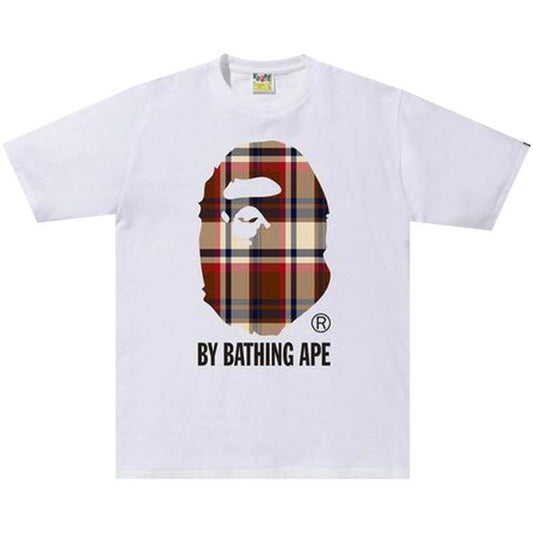 Bape Tee Check White/Red (New)