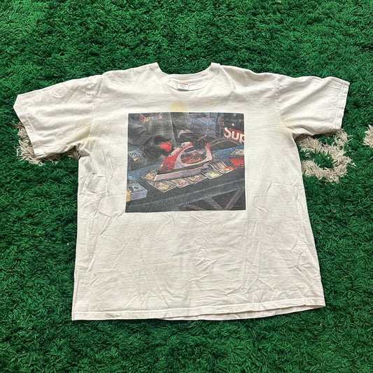 Supreme White Contra Tee Size XL (Worn)