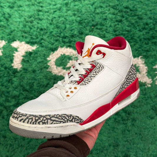 Jordan 3 Cardinal Size 11 (Used, NB)