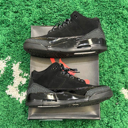 Jordan 3 Black Cat Size 10.5 (Light Wear)