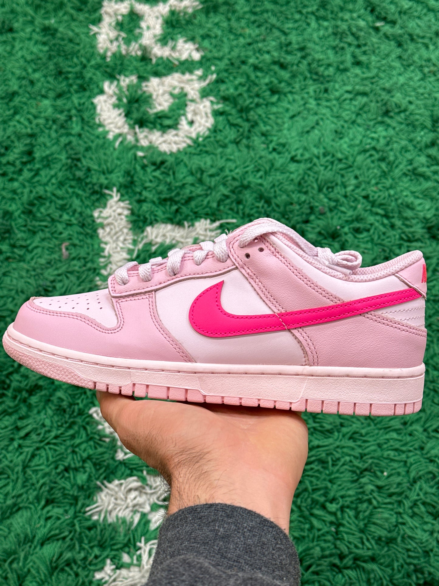 Nike Dunk Low Triple Pink Size 7y (New)