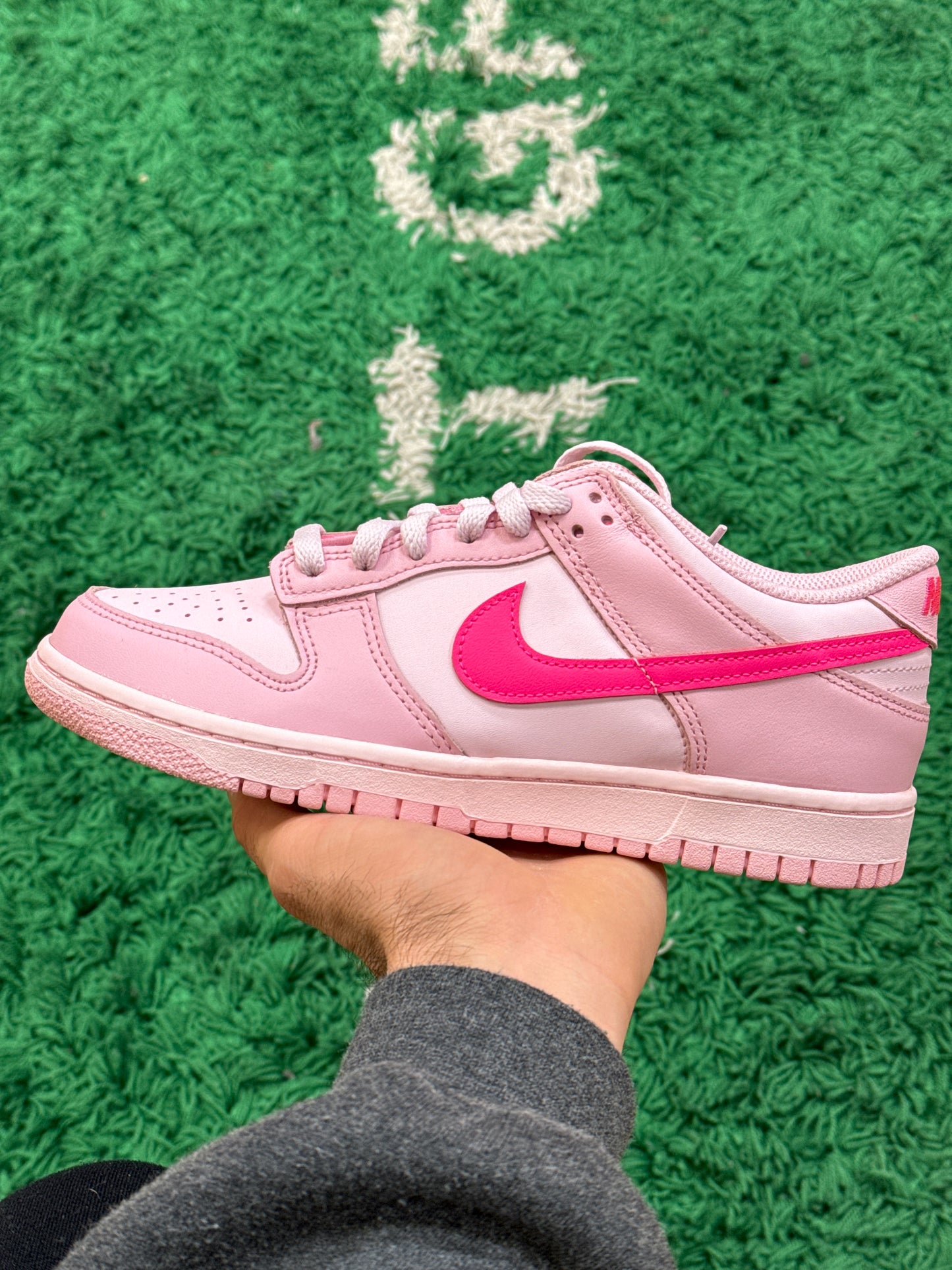 Nike Dunk Low Triple Pink Size 7y (New)