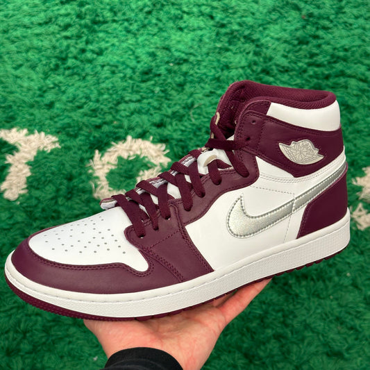 Jordan 1 Bordeaux Golf Size 12.5 (New)