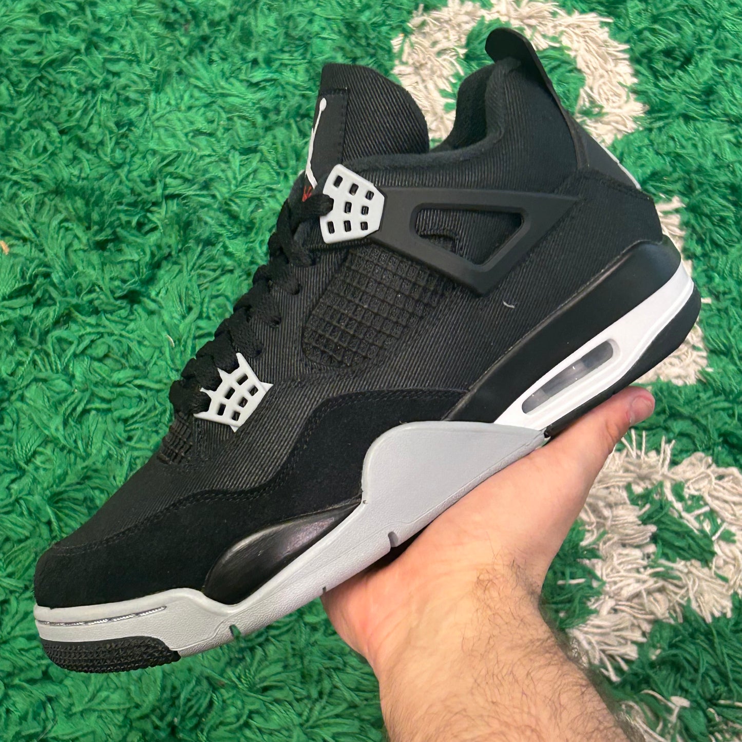 Jordan 4 Black Canvas Size 9.5 (New)