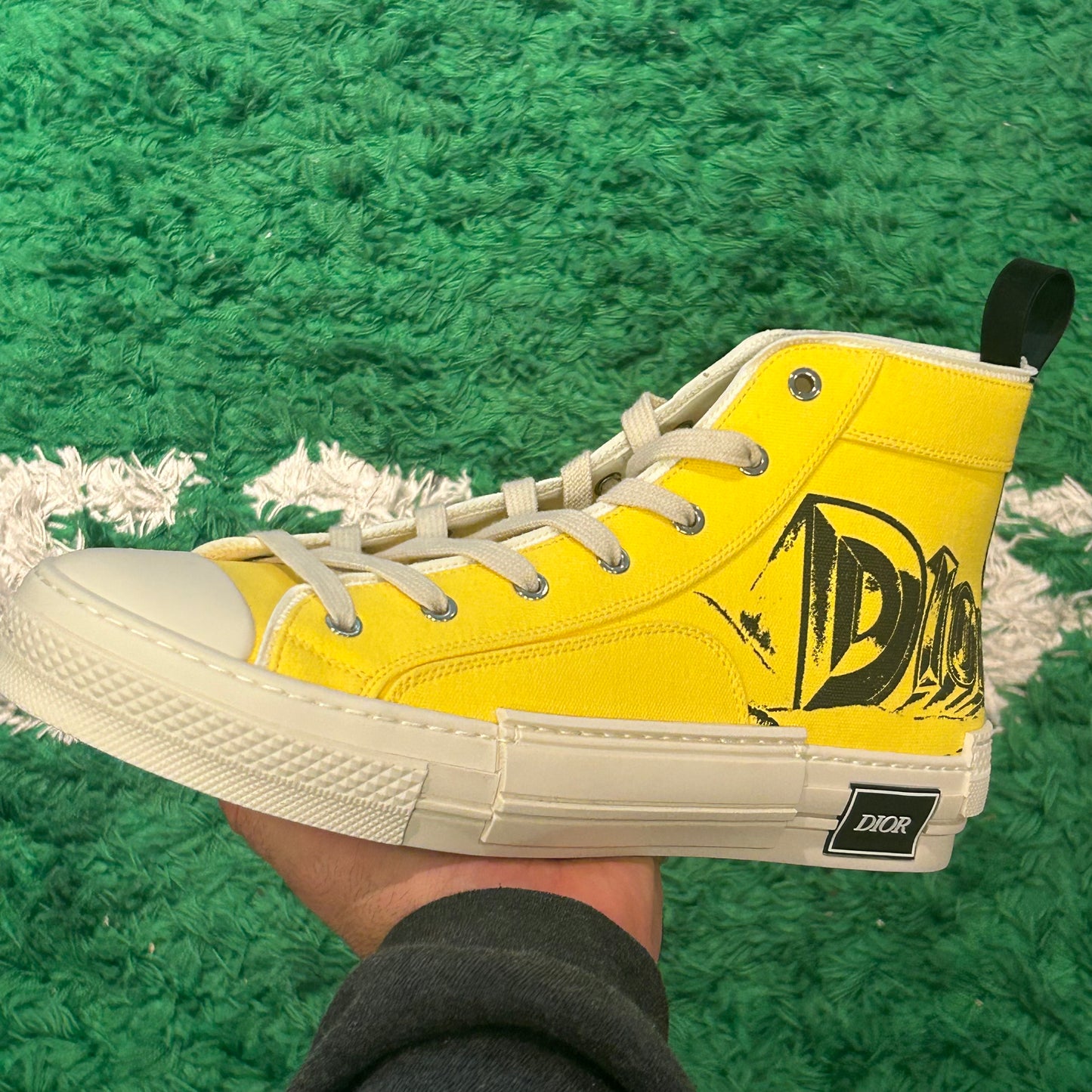 Dior B23 High Top Asterodior Yellow Size 10 (New)