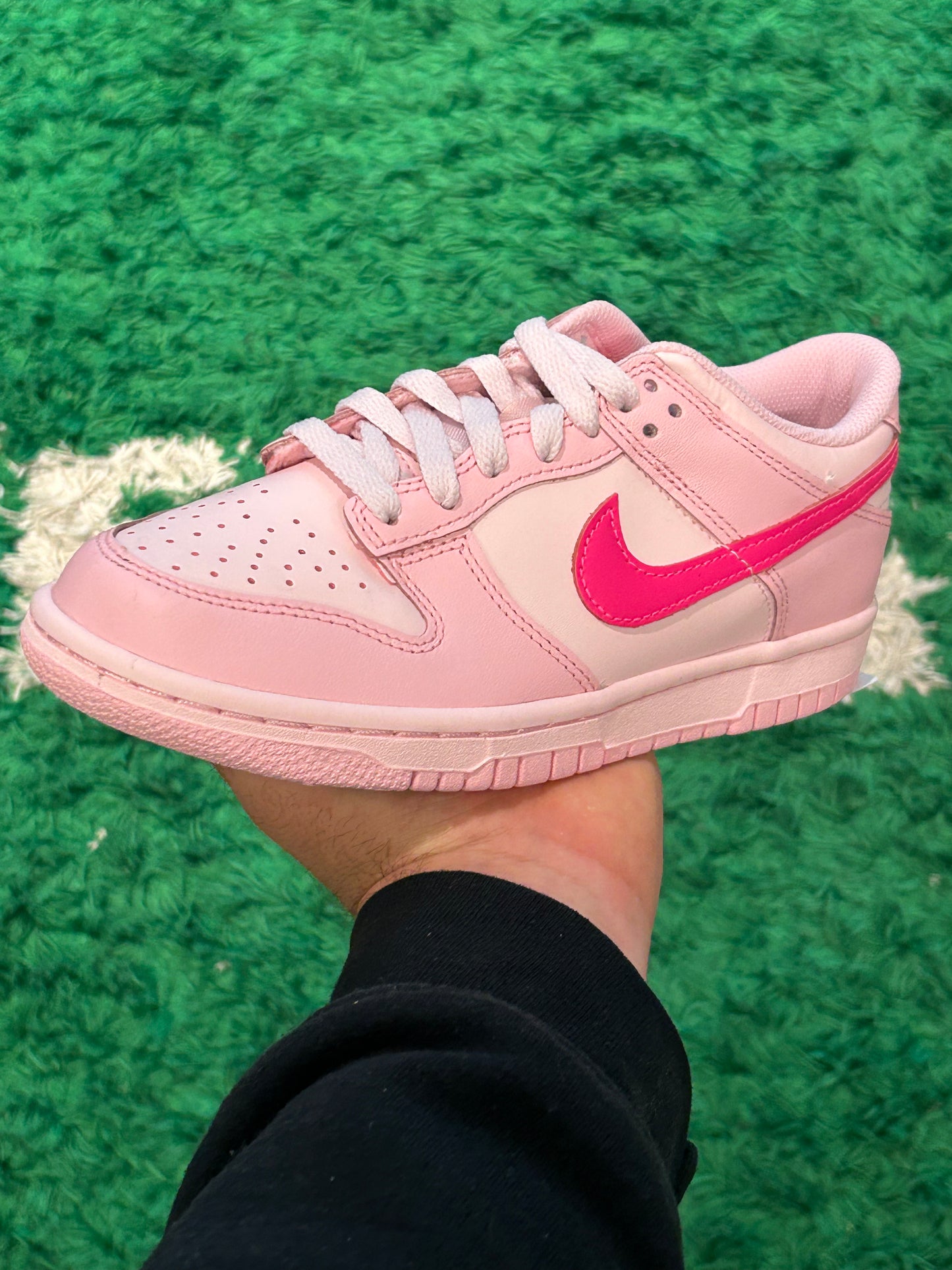 Nike Dunk Low Triple Pink Size 4Y (New)