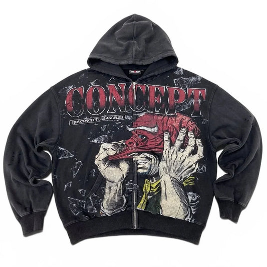 Concept LA 1995 Facade Zip Up Black